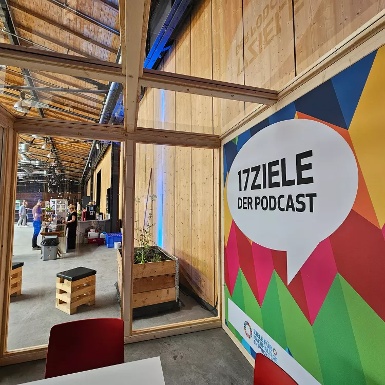 Blick in die Podcast Booth von #17Ziele